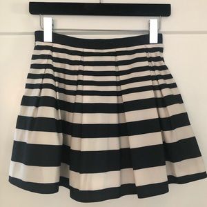 Striped Taffeta mini Skirt with Tulle under